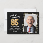 Moderne 85e foto van de volwassen verjaardag bedankkaart (Voorkant)
