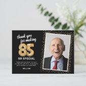 Moderne 85e foto van de volwassen verjaardag bedankkaart (Staand voorkant)
