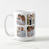 Moderne 8 foto bruiloft koffiemok (Links)