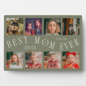 Moderne 8 foto collage Beste moeder ooit Saliegroe Fotoplaat (voorkant)