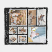 Moderne 8 foto collage familie fleece deken (Voorkant (Horizontaal))