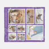 Moderne 8 foto collage familie fleece deken (Voorkant (Horizontaal))