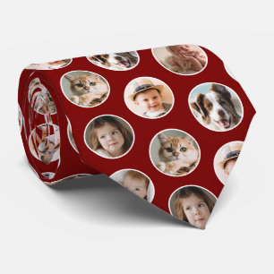 Moderne 8-foto-collage halsdoek stropdas