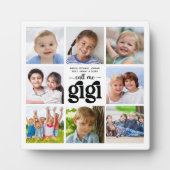 Moderne 8 foto collage namen noemen me Gigi Fotoplaat (Voorkant)