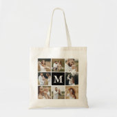 Moderne 8 Foto Collage Persoonlijk Tote Bag (Voorkant)