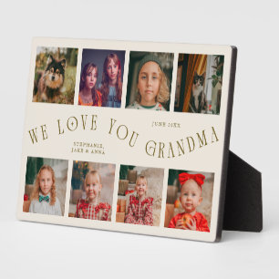 Moderne 8 foto-raster Lieve Oma Crème Fotoplaat