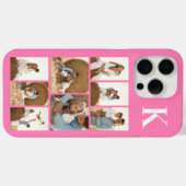 Moderne 8 Foto Roze Case-Mate iPhone Case (Achterkant (horizontaal))
