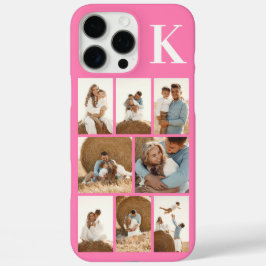Moderne 8 Foto Roze iPhone 16 Pro Max Hoesje