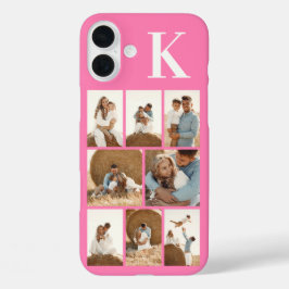 Moderne 8 Foto Roze iPhone 16 Plus Hoesje