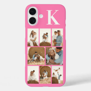 Moderne 8 Foto Roze iPhone 16 Plus Hoesje