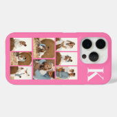 Moderne 8 Foto Roze Case-Mate iPhone Case (Achterkant (horizontaal))