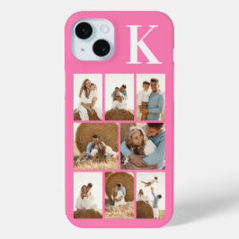 Moderne 8 Foto Roze iPhone 15 Mini Hoesje