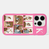 Moderne 8 Foto Roze Case-Mate iPhone Case (Achterkant (horizontaal))