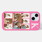Moderne 8 Foto Roze Case-Mate iPhone Case (Achterkant (horizontaal))