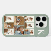 Moderne 8 Foto Sage Groen Case-Mate iPhone Case (Achterkant (horizontaal))