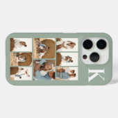 Moderne 8 Foto Sage Groen Case-Mate iPhone Case (Achterkant (horizontaal))
