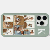 Moderne 8 Foto Sage Groen Case-Mate iPhone Case (Achterkant (horizontaal))