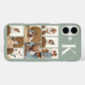 Moderne 8 Foto Sage Groen Case-Mate iPhone Case (Achterkant (horizontaal))