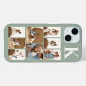 Moderne 8 Foto Sage Groen Case-Mate iPhone Case (Achterkant (horizontaal))