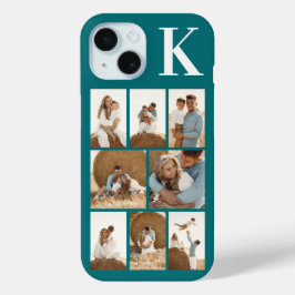 Moderne 8 Foto Teal iPhone 15 Case