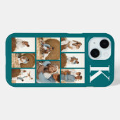 Moderne 8 Foto Teal Case-Mate iPhone Case (Achterkant (horizontaal))