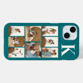 Moderne 8 Foto Teal Case-Mate iPhone Case (Achterkant (horizontaal))