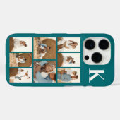 Moderne 8 Foto Teal Case-Mate iPhone Case (Achterkant (horizontaal))