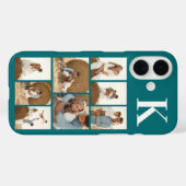 Moderne 8 Foto Teal Case-Mate iPhone Case (Achterkant (horizontaal))