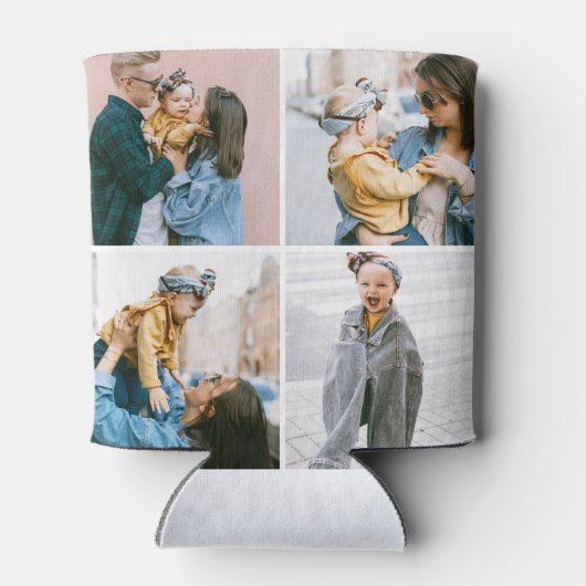 Moderne 8 fotocollage blikjeskoeler (Achterkant)