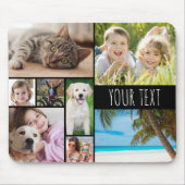 Moderne 8 Fotocollage Gepersonaliseerde Aangepaste Muismat (Voorkant)