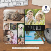 Moderne 8 Fotocollage Gepersonaliseerde Aangepaste Muismat