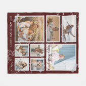 Moderne 8 Fotocollage Happy Thanksgiving Fleece Deken (Voorkant (Horizontaal))