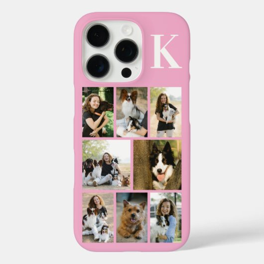 Moderne 8 Huisdier Foto Roze Case-Mate iPhone Case (Achterkant)
