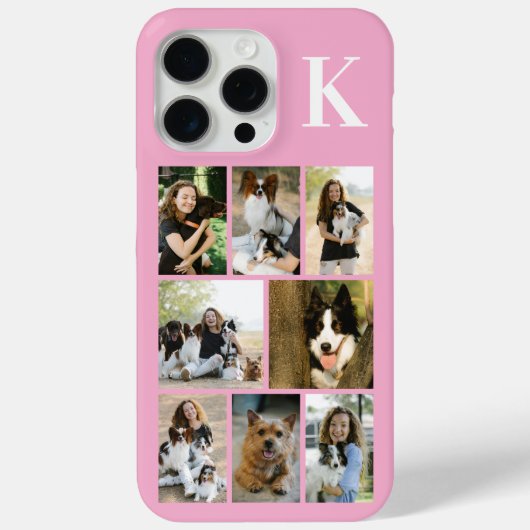 Moderne 8 Huisdier Foto Roze Case-Mate iPhone Case (Achterkant)