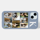 Moderne 8 Huisdier Foto Stof Blauw Case-Mate iPhone Case (Achterkant (horizontaal))