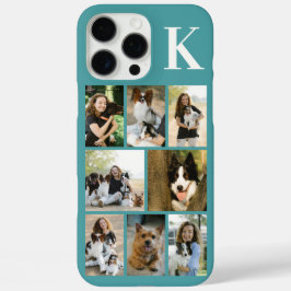 Moderne 8 Huisdier Foto Teal iPhone 16 Pro Max Hoesje