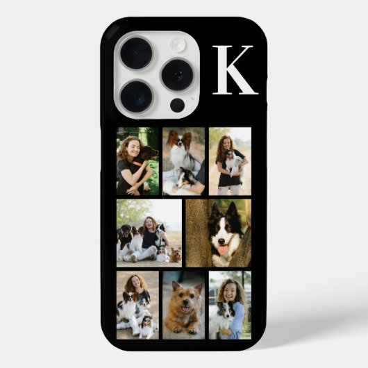 Moderne 8 Huisdier Foto Zwart Case-Mate iPhone Case (Achterkant)