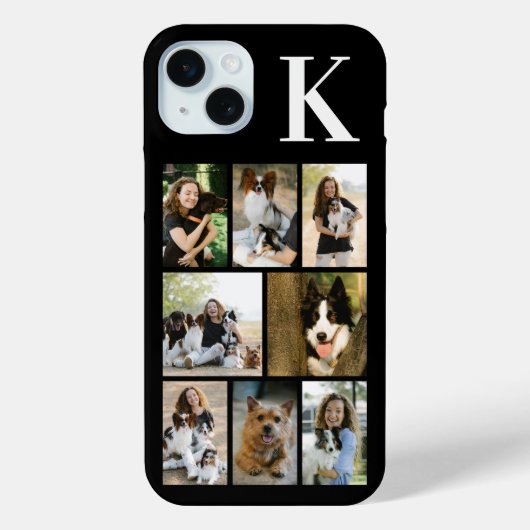Moderne 8 Huisdier Foto Zwart Case-Mate iPhone Case (Achterkant)