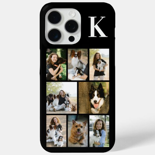 Moderne 8 Huisdier Foto Zwart Case-Mate iPhone Case (Achterkant)