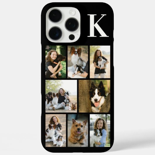 Moderne 8 Huisdier Foto Zwart Case-Mate iPhone Case (Achterkant)