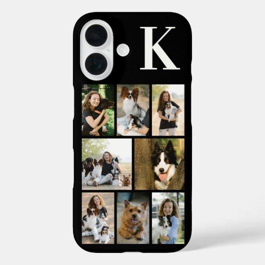 Moderne 8 Huisdier Foto Zwart Case-Mate iPhone Case (Achterkant)