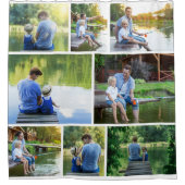 Moderne 8-reeks fotocollage douchegordijn (Voorkant)