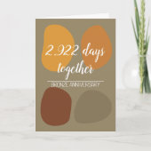 Moderne 8e huwelijksverjaardag achtste kaart (Voorkant)