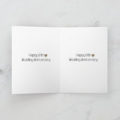 Moderne 8e huwelijksverjaardag achtste kaart (Binnen)