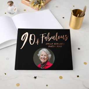 Moderne 90 en Fabulous Foto 90ste Verjaardagsfeest Gastenboek