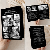 Moderne 9-foto begrafenis / herdenkingsdienst programma