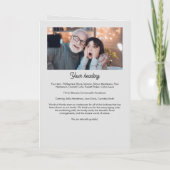 Moderne 9-foto gevouwen begrafenis/viering van het programma (Achterkant)