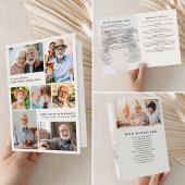 Moderne 9-foto in liefdevolle herinnering gevouwen programma