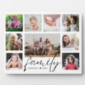 Moderne 9 foto-inklage naam zwart-wit fotoplaat (Voorkant)