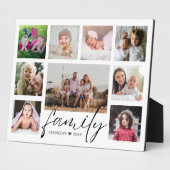Moderne 9 foto-inklage naam zwart-wit fotoplaat (Zijkant)